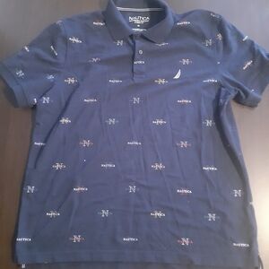 Nautica Men's Patterned Navy Polo Shirt